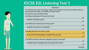 IGCSE ESL Listening Exercise 1   Test 1   Questions 1   4