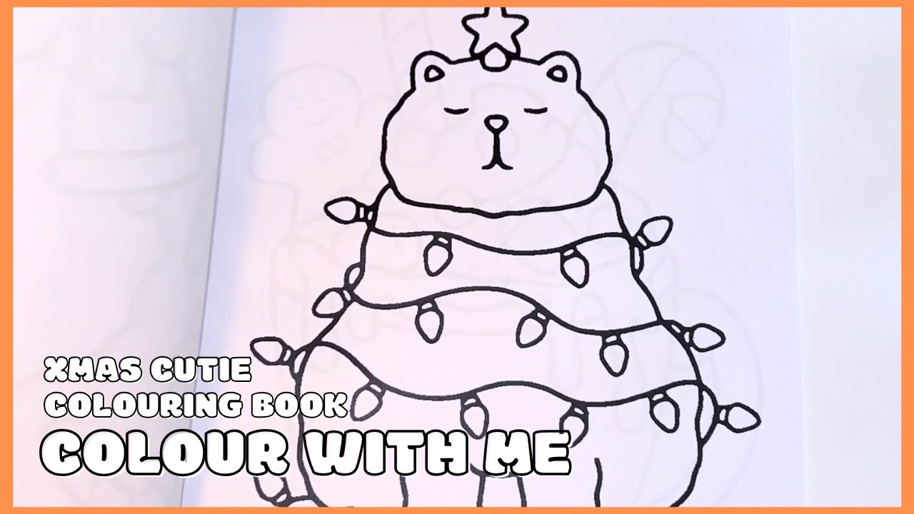 Colouring a Cute Christmas Cat 🎄✨ Festive Lights & Cozy Vibes | Cozy Holiday Art