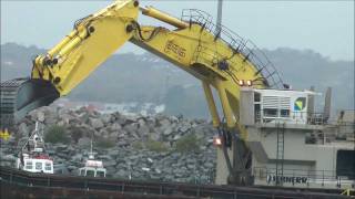 Massive Liebherr excavator working.