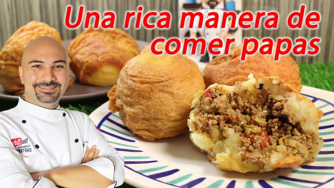Papa rellena de carne y queso | Espectacular y fácil de hacer