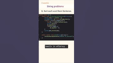 sort each word from Sentence #java #javawithvk #coding #interview #explore