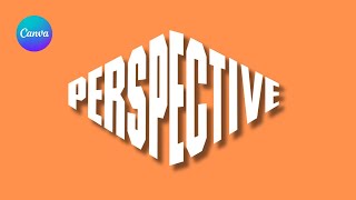 Perspective Text Effect  Canva Tutorial