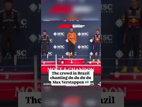 The crowd chanting for Max after his pit-lane to podium drive 🫶