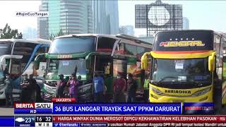 Polda Metro Jaya Tahan 36 Bus Pelanggar PPKM Darurat