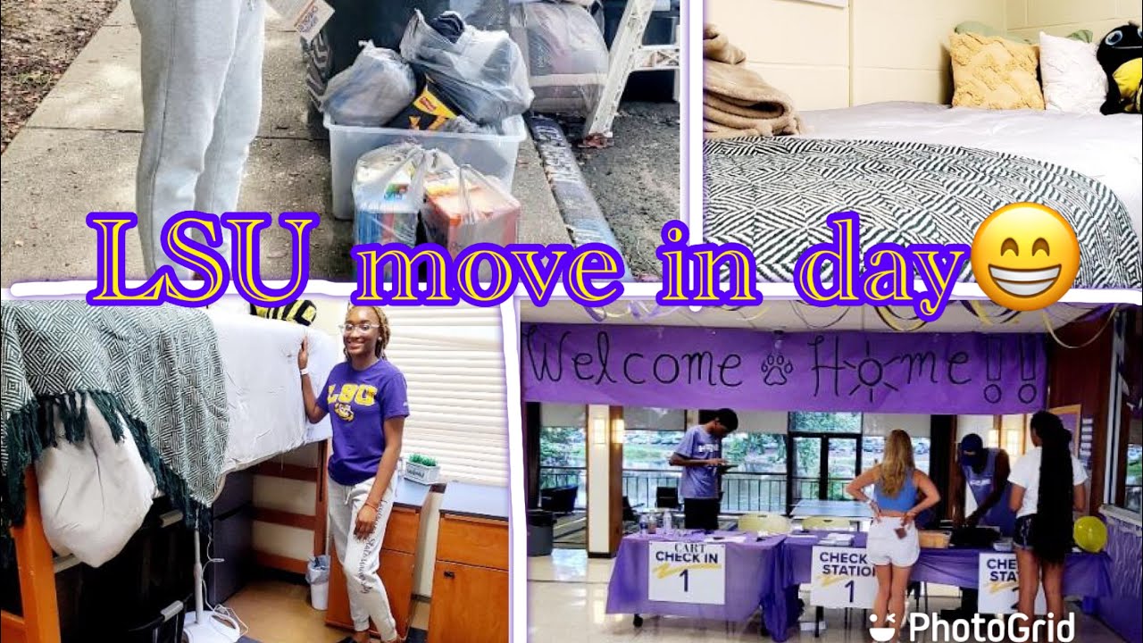 college LSU move in day// YouTube