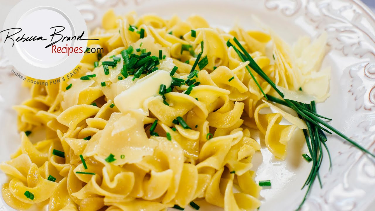 Super Butter Noodles with Parmesan Cheese and Chives Recipe YouTube
