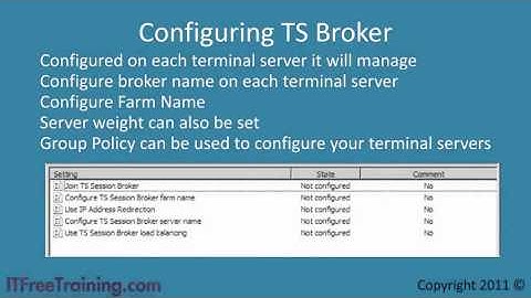 8  Terminal Services Load Balancing