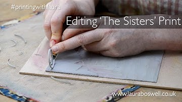 Editing a Multi block Linocut during Printing