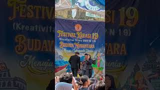 Perform Festival Kreasi 19 Budaya Nusantara Menuju Cakrawala Dunia #shorts #festivalkreasi19