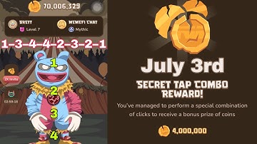 How to unlock MemeFi secret tap combo today (July 3rd) | Working combo for level 1 - 11