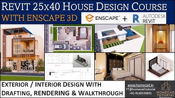 REVIT ARCHITECTURE + ENSCAPE 3D COURSE | EXTERIOR + INTERIOR + DRAFTING + RENDERING + WALKTHROUGH