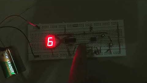 555 Timer driven BCD Counting circuit using 7 segment Display
