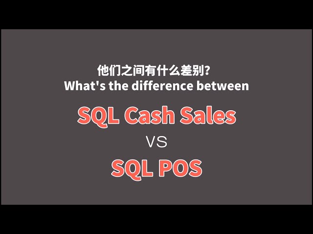 Differences between SQL Cash Sales & SQL POS