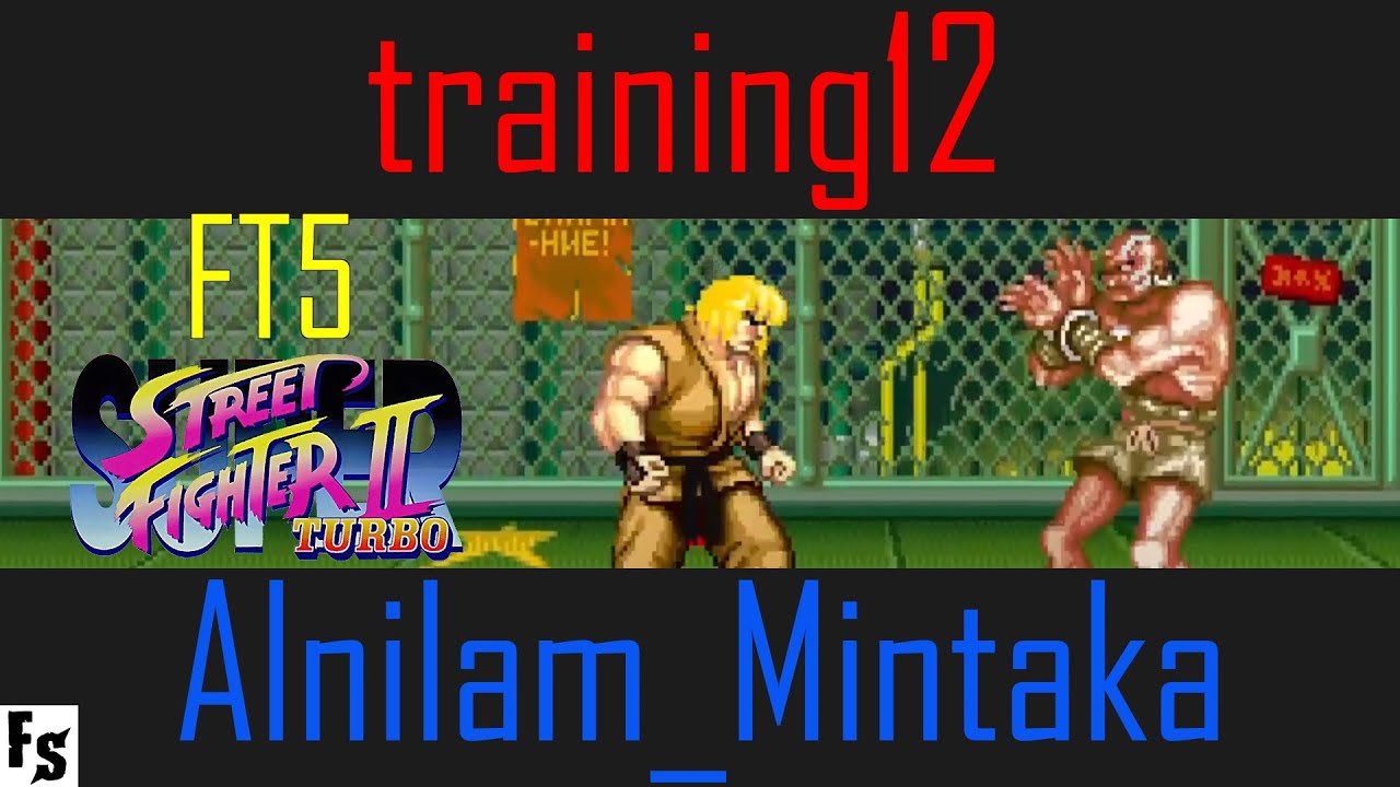 Super Street Fighter 2 Turbo - training12 [Ken] vs Alnilam_Mintaka [Dhalsim] (Fightcade FT5)