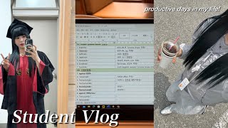 💊약대생vlog｜내가 스트레스 해소하는 방법.🧘｜드디어 졸업사진 찍다..!｜다이어터 식단 기록｜회사 회식｜전공 공부하고 운동하는 대학생 일상