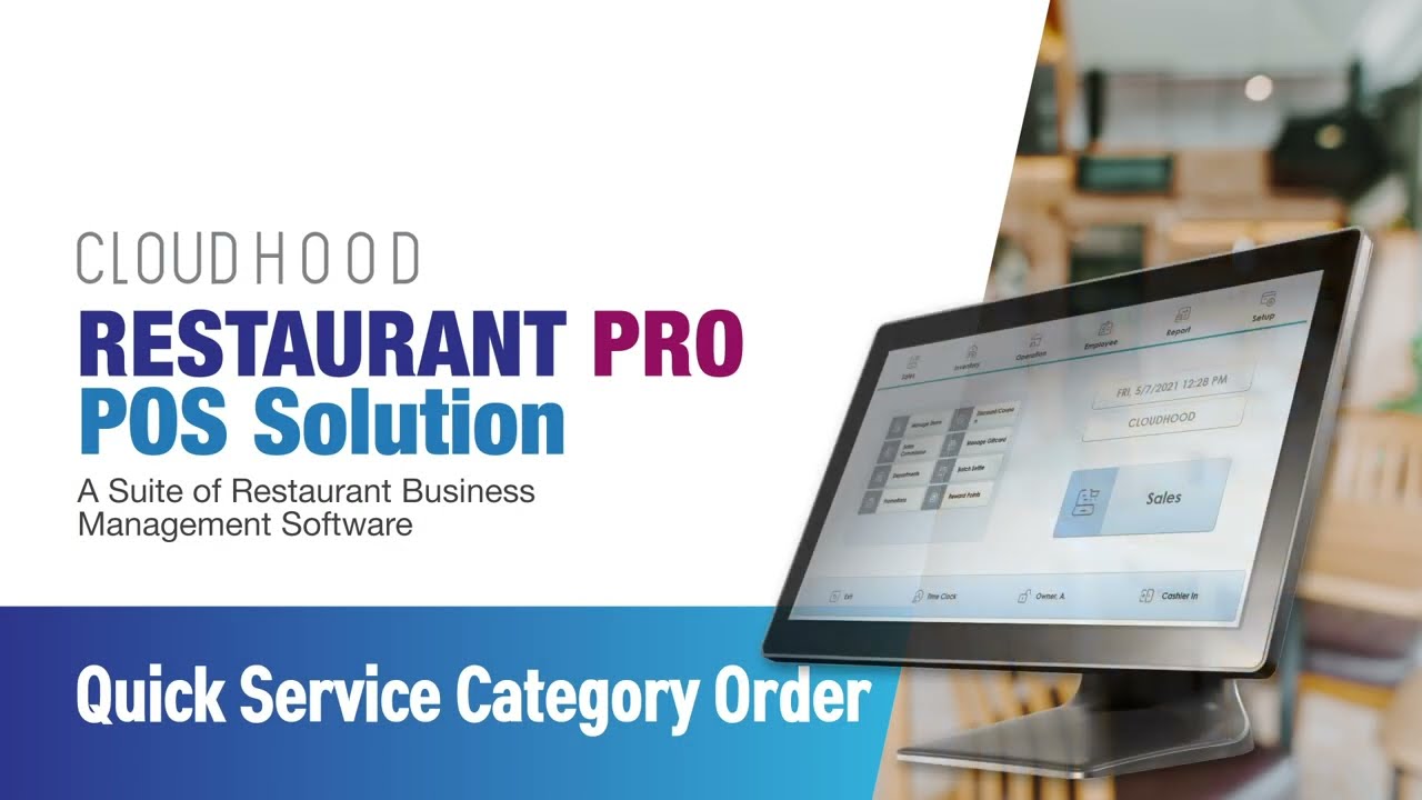 Restaurant Pro POS Solution Demos - Quick Service Category Order