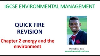 IGCSE CHAPTER 2 energy and the environment PAST PAPER CLASSIFIED 