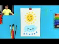 Урок рисования для малыша - Солнышко и дождик