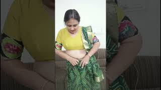 New gujarati style saree draping vdo 
