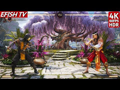 MKX Scorpion vs Liu Kang (Hardest AI) - Mortal Kombat 1