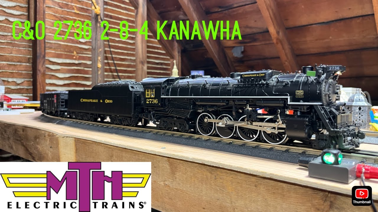 MTH C&O kanawha 2736 - YouTube