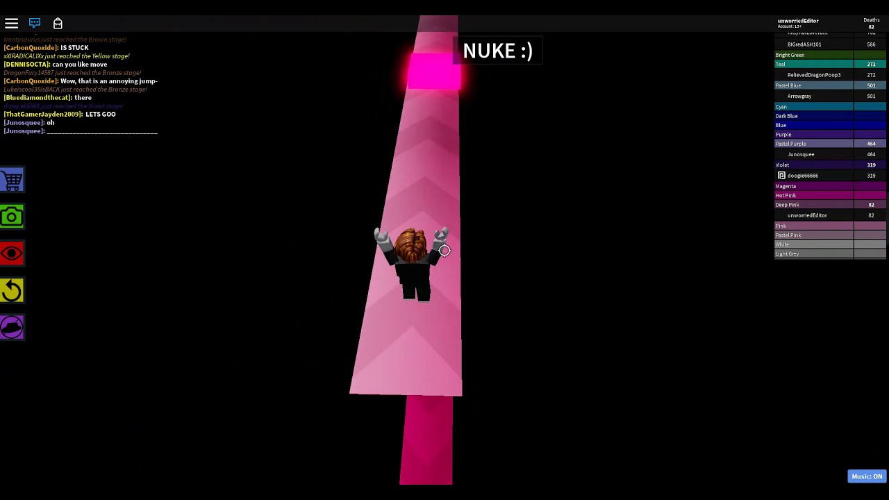 Deep Pink Stage The Impossible Obby Youtube - roblox impossible obby pastel purple