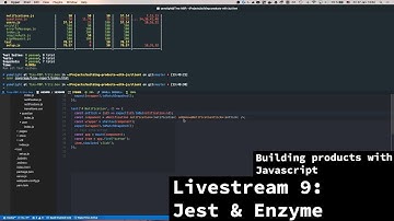 Building products with javascript - Livestream 9 - Unit-testing front-end with Jest