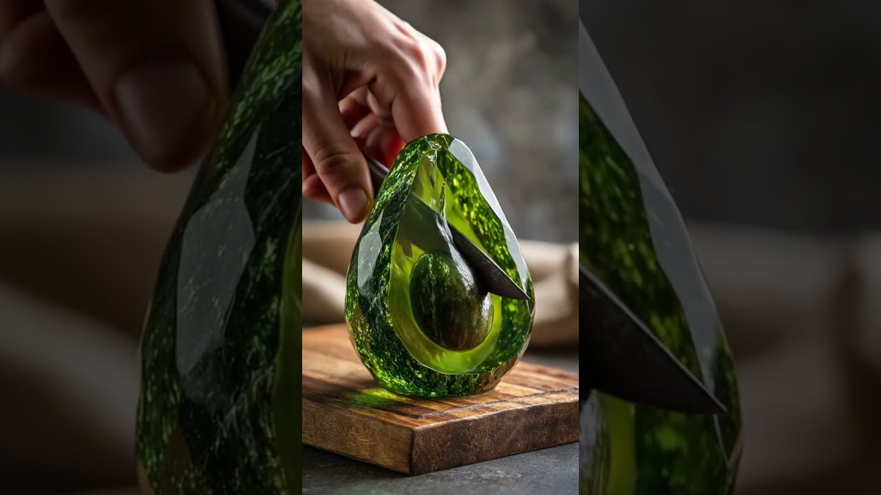 Cutting a Glass Avocado Is Way Too Satisfying 😮✨ 