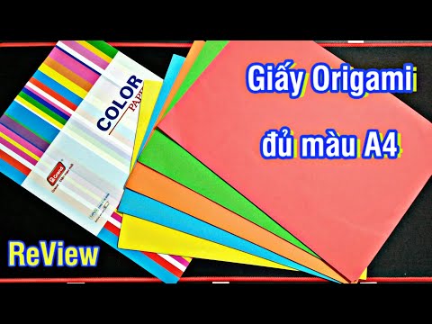 Giấy Màu A4 Cứng - Giấy Origami đủ màu A4 || ReView || Hay Làm . MTT