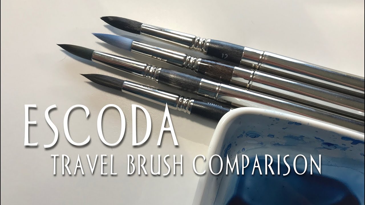 Escoda Watercolor Travel Brush Comparison 