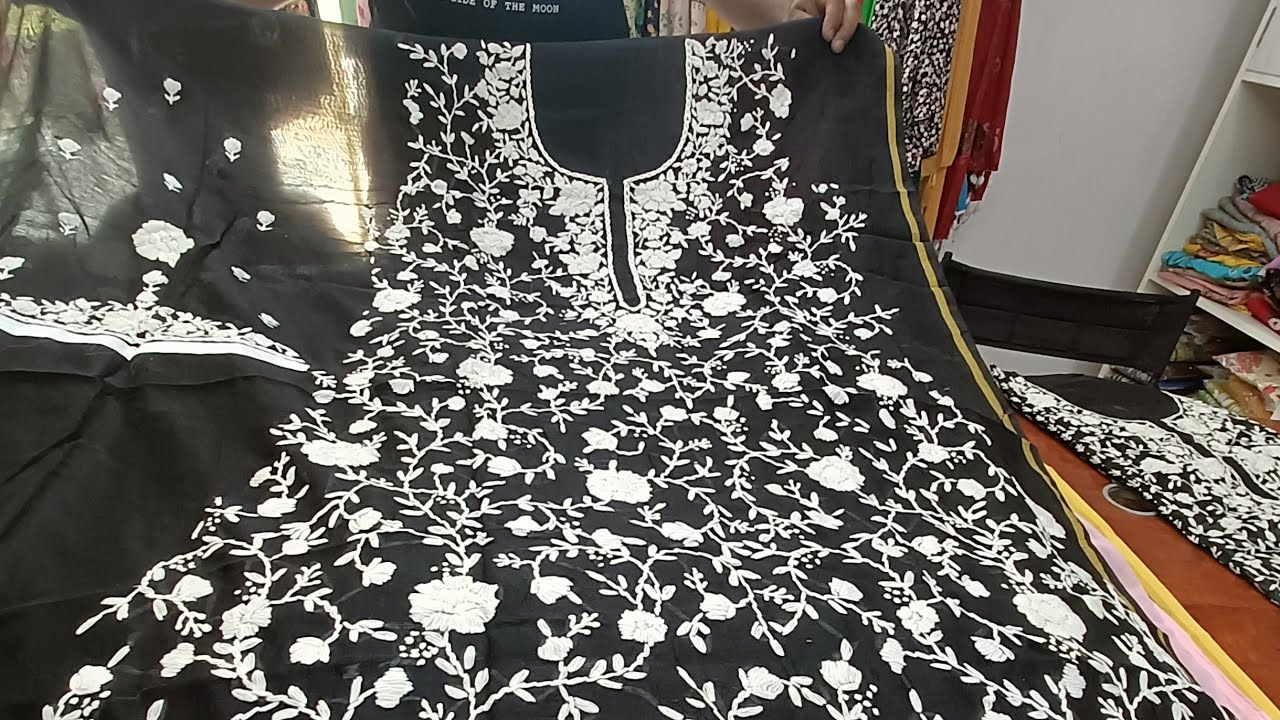 amritsari-phulkari-kurti-in-georgette-youtube