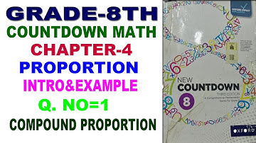oxford new countdown book 8 third edition Chapter 4 - Grade 8th  Compound Proportion Introduction