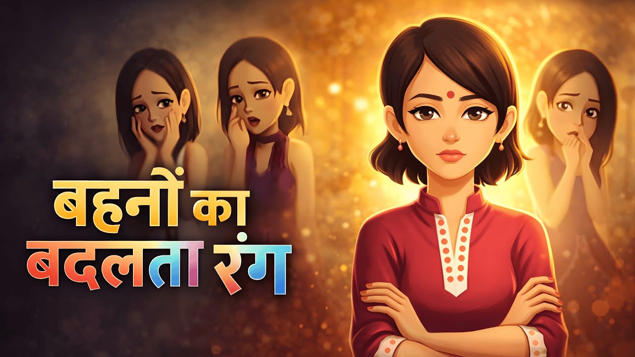 बहनों का बदलता रंग | Emotional Story | Family Drama | Animated Hindi Kahani | Cartoon...