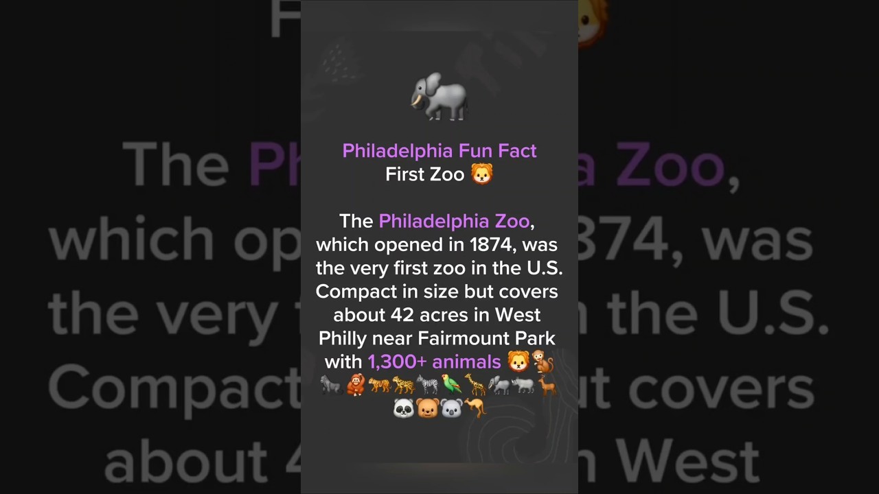 🐾 Philly Fun Fact: America’s First Zoo!