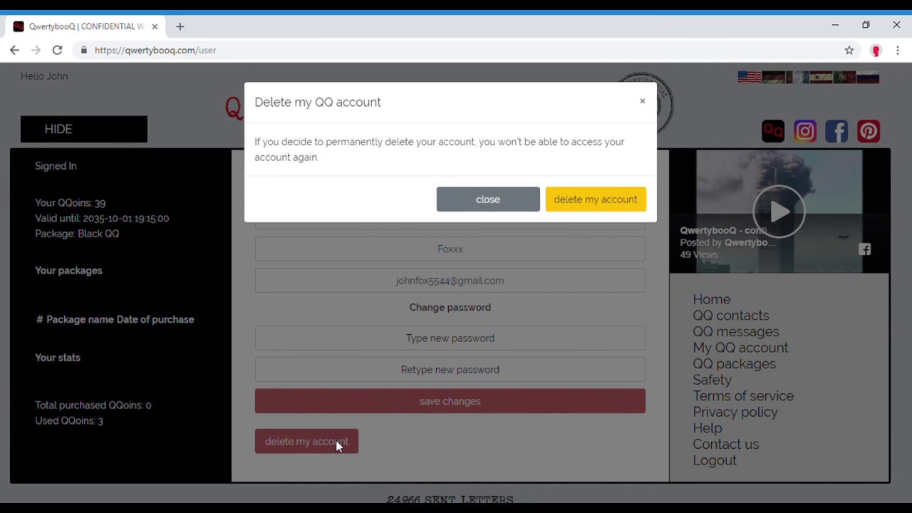 Qwertybooq Qq Account Delete Youtube