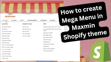 How to create Mega Menu in Maxmin Shopify theme