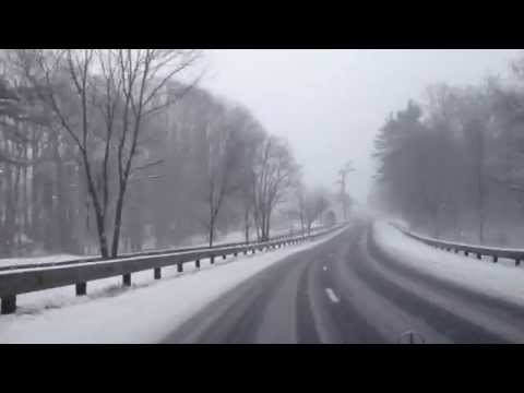 <p>Snow driving, with hand-held camera it appears, from Greenwich to Stamford with &quot;Cocaine&quot; by Eric Clapton as the soundtrack.</p>