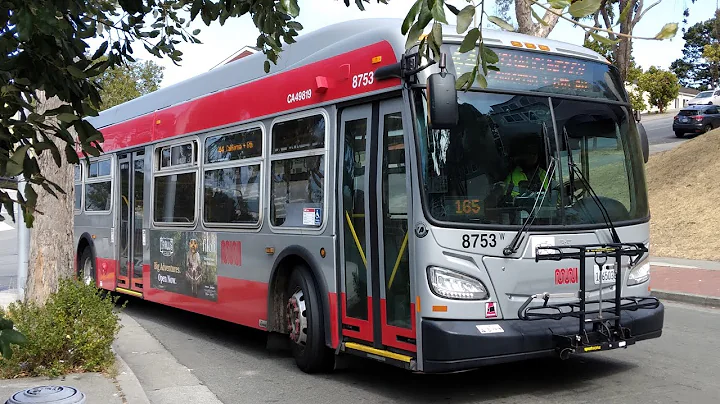 SF Muni 2017 New Flyer XDE40 #8753 on Route 44 O'Shaughnessy