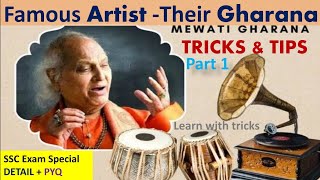 Gharana Related Questions || SSC Exams|| PYQ|| Tricks & Tips🌝