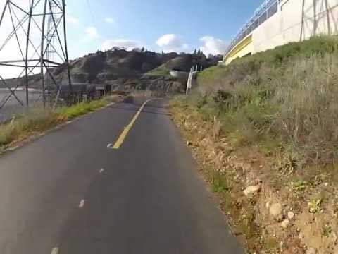 Crossing under Hazel Ave Bridge 29er bike Go Pro