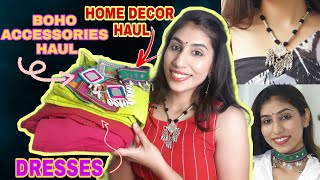 BEST Kurta Try on Haul | Accessories Haul | Home Decor Haul | BOHO | Kurti Design | Dresses haul