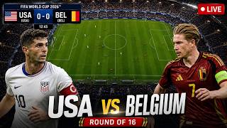 USA vs Belgium LIVE | FIFA World Cup 2026 Round of 16 | USA vs BEL LIVE Score & Watch Along
