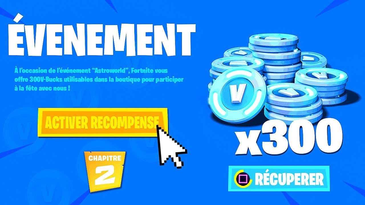 FORTNITE OFFRE DES V-BUCKS GRATUIT POUR TOUS LES JOUEURS PENDANT LE