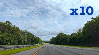 North Florida Scenic Timelapse x10 - I-75 US-441 US-27 to High Springs