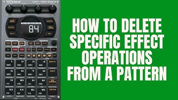 Roland SP 404 MK2 Tutorial : Delete Specific Effect Operations