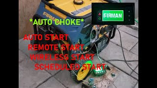 FIRMAN Portable Generator MOD for Auto/Scheduled/Remote/Wireless START + Auto Choke *prototype*