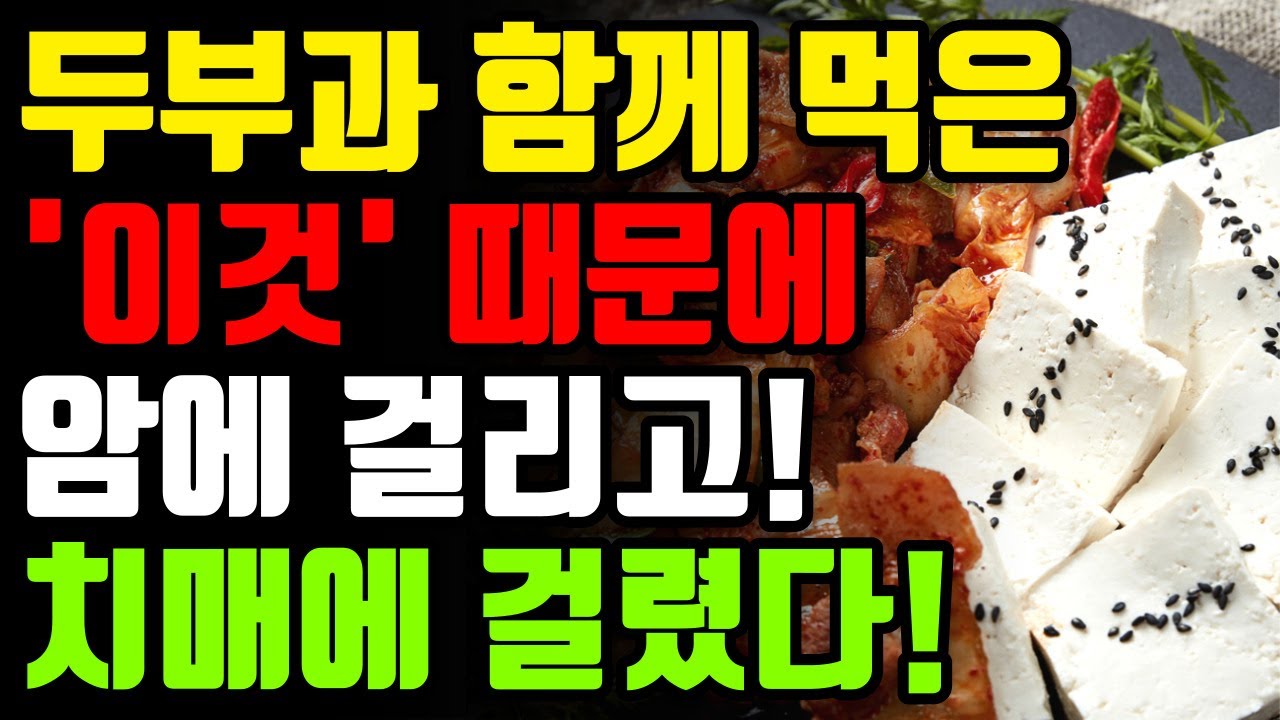 두부와 절대로 함께 먹지마세요! 암과 치매에 걸릴 수 있습니다! 두부 함께 먹으면 보약되는 음식 3가지와 무릎통증 관절염 사라지고 근육 짱짱해지는 기적의 레시피 [효능 건강 정보]