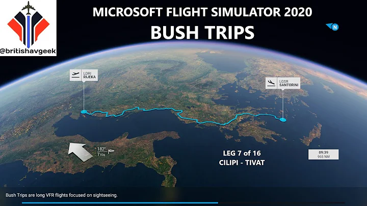 "Bush Trips" Leg 7 of 16 on Microsoft Flight Sim 2020! Rijeka to Santorini in a Cessna 172 Skyhawk