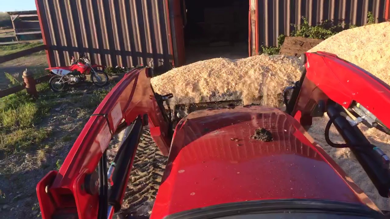 Horse bedding sawdust with snowblower YouTube