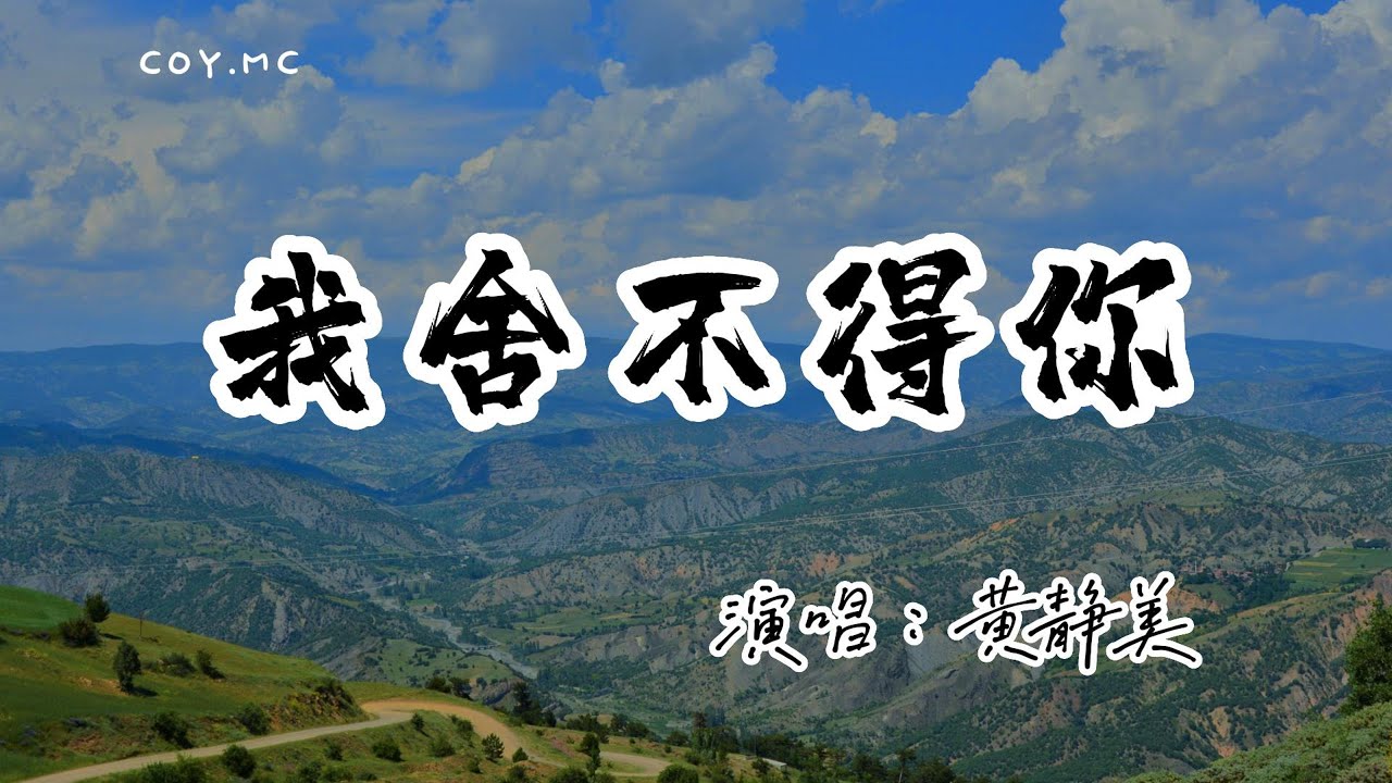 Wo She Bu De Ni 我舍不得你Lyrics 歌詞With Pinyin By Huang Jing Mei 黄静美